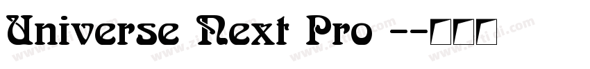 Universe Next Pro -字体转换